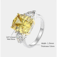 Canary Simulated Diamonds Engagement Ring