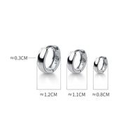 Solid Silver Small Huggie Earrings-SH005