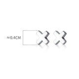 Plain Letter X Studs Earrings-Capital Letter X