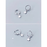 Stars Drop Huggies Earrings-SH023