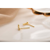 Graduated CZ Diamonds Stud Earrings-ECZ027