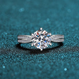 Moissanite Solitaire six Prongs Statement Ring-RM009