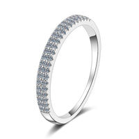 Slim Thin stackable Band Moissanite Band Ring-RM506