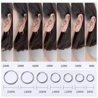 Thin Small Medium Big Hoop Earrings-SH022