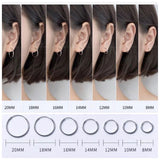 Thin Small Medium Big Hoop Earrings-SH022
