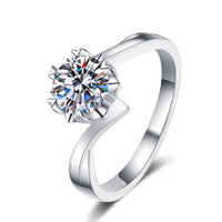 Moissanite Classic Solitaire Statement Ring-RM006