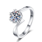 Moissanite Classic Solitaire Statement Ring-RM006