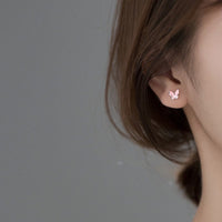 Pink Butterflies Stud Earrings-SS031