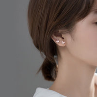 Pink Butterflies Stud Earrings-SS031