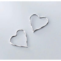Sterling Silver Heart Hoop Earrings – SH008