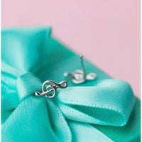 Music Note Treble clef icon Stud Earrings-SS048