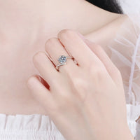 Moissanite Classic Solitaire Statement Ring