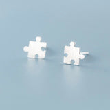 Jigsaw Puzzle Shape Studs Earrings