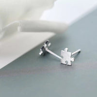 Jigsaw Puzzle Shape Studs Earrings