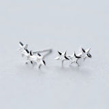 Hollow out Stars Stud Earrings-SS018