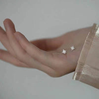 Small Shining Stars Stud Earrings-ECZ008