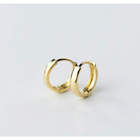 Plain Gold Huggies Earrings-SH013