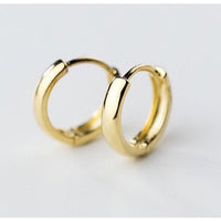 Plain Gold Huggies Earrings