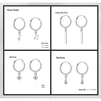 Small Dangle Huggie Hoop Earrings