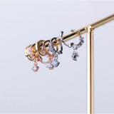 Small CZ Pave Huggie Earrings