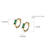 Small Emerald Green Huggie Earrings