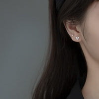 Tiny Rose Flower Stud Earrings-SS051