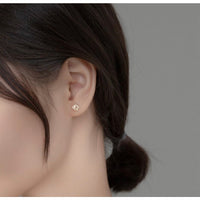 Tiny Rose Flower Stud Earrings-SS051