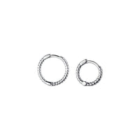 Twist Braids Hoop Huggies Earrings-SH010