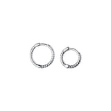 Twist Braids Hoop Huggies Earrings-SH010