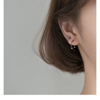 Screw back Solid Silver Balls Studs Earrings-ESB001