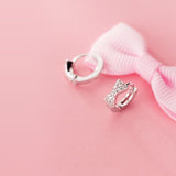 Small Bow Huggie Earrings