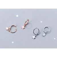 Stars Drop Huggies Earrings-SH023