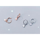 Stars Drop Huggies Earrings-SH023