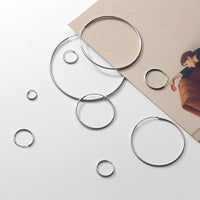 Thin Small Medium Big Hoop Earrings-SH022