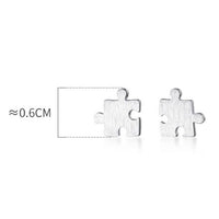 Jigsaw Puzzle Shape Studs Earrings