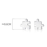 Jigsaw Puzzle Shape Studs Earrings
