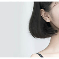 Sparkling Silver Small Star Stud Earrings
