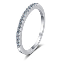 Moissanite Band Ring; Slim Thin stackable Band ring