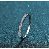 Moissanite Band Ring; Stackable Band ring - RM502