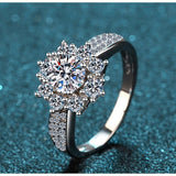 Moissanite Engagement Ring, Wedding Ring