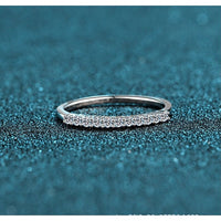 Moissanite Band Ring; Stackable Band ring