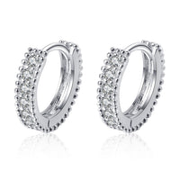 Moissanite Diamonds Huggie Earrings-Classic Moissanite Huggie Hoops