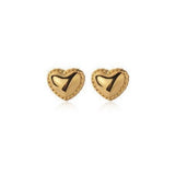 Tiny Heart Stud Earrings-SS007