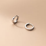 Classic Silver Huggie Earrings