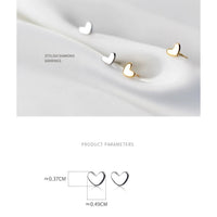 Tiny Heart Stud Earrings-SS006