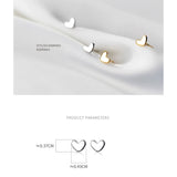 Tiny Heart Stud Earrings-SS006