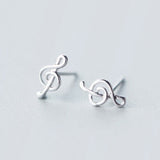 Music Note Treble clef icon Stud Earrings-SS048