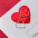 Sterling Silver Heart Hoop Earrings – SH008