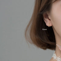 Twist Braids Hoop Huggies Earrings-SH010