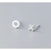 Letter X&O Asymmetry Studs Earrings